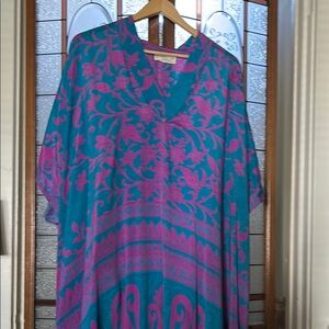 Kantha Bae blue and pink silk muu
